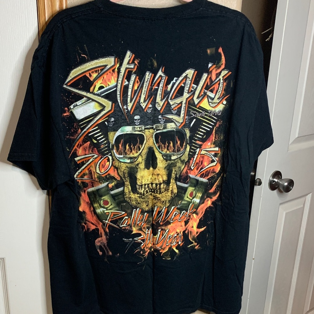GILDAN Sturgis Harley Davidson Black Bike Rally Tee Cotton Short Sleeve - Picture 2 of 5